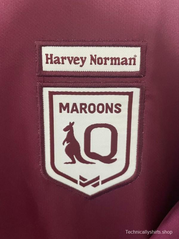 2026 Queensland Maroons Maroon with White Sleeves Jersey