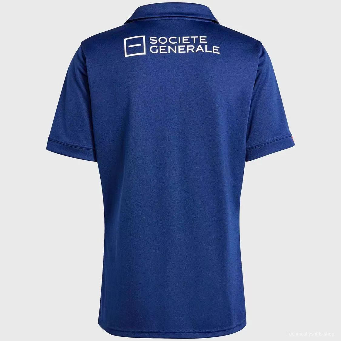 2025 France Navy Blue with Tricolor Stripes Home Jersey