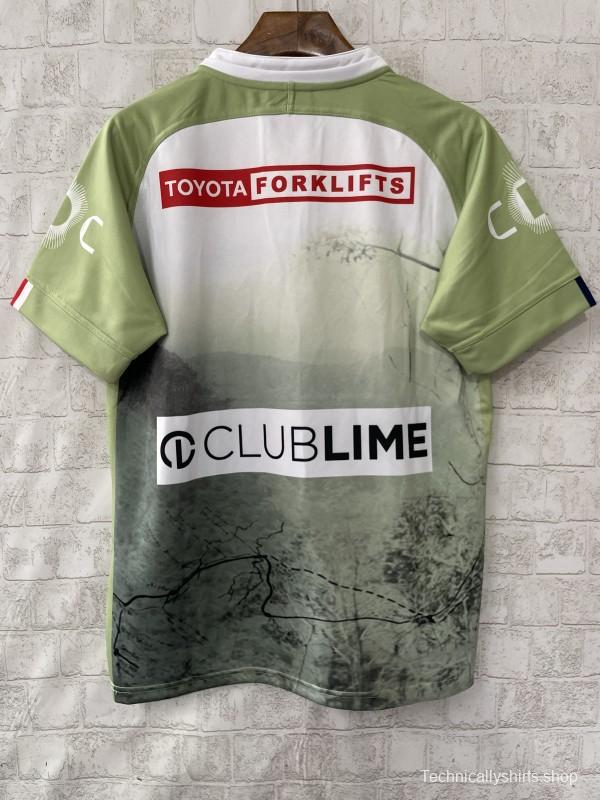 25/26 Canberra Raiders White Lime Green with War Memorial Graphic Jersey