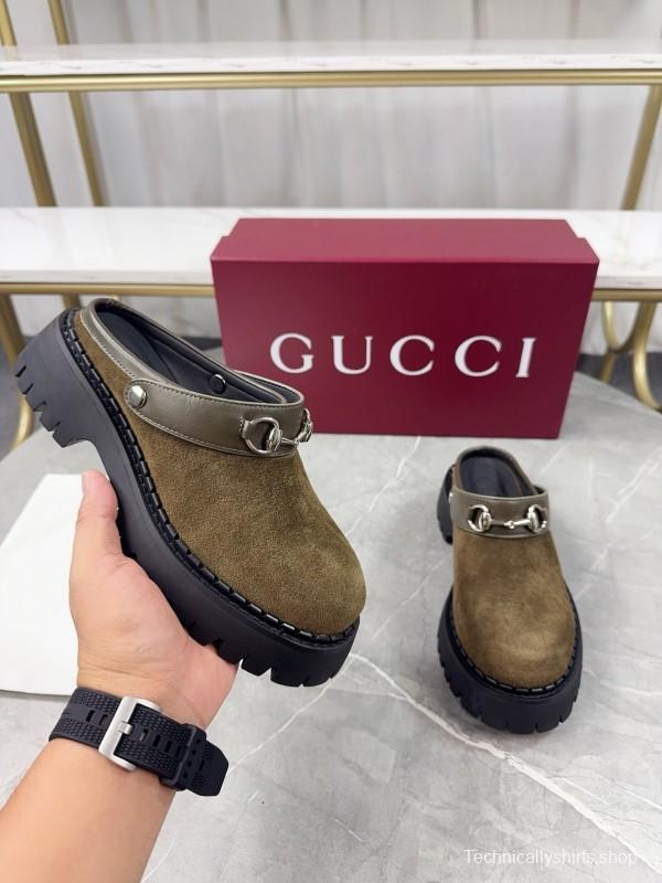 Gucci 2025/SS Double GG Grooved Platform Loafers - KFY00280