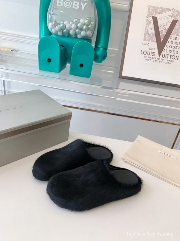 Marni 2025/SS Mule Shoes with Pony Hair - LY00