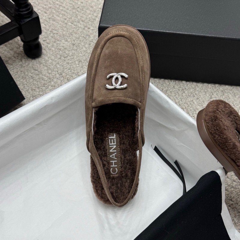Chanel 2025/ss Teddy Fur Loafers - KFY00300
