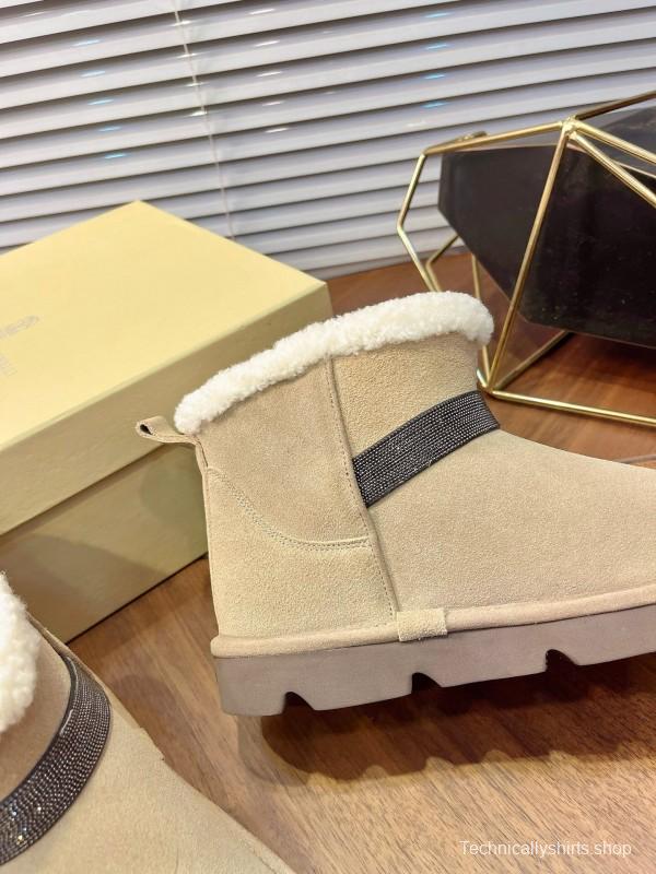 Brunello Cucinelli Winter New Snow Boots Sheepskin Buns Boots - AS00350