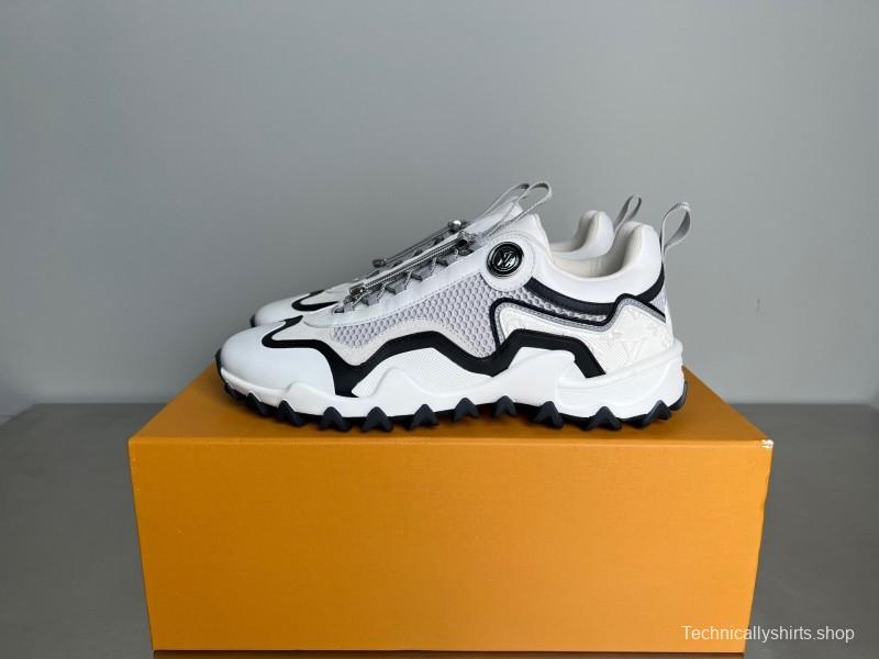 LV RUSH Calfskin Metal LV Circle Accessory Slip-Resistant Low-Top Casual Lifestyle Shoes - YC