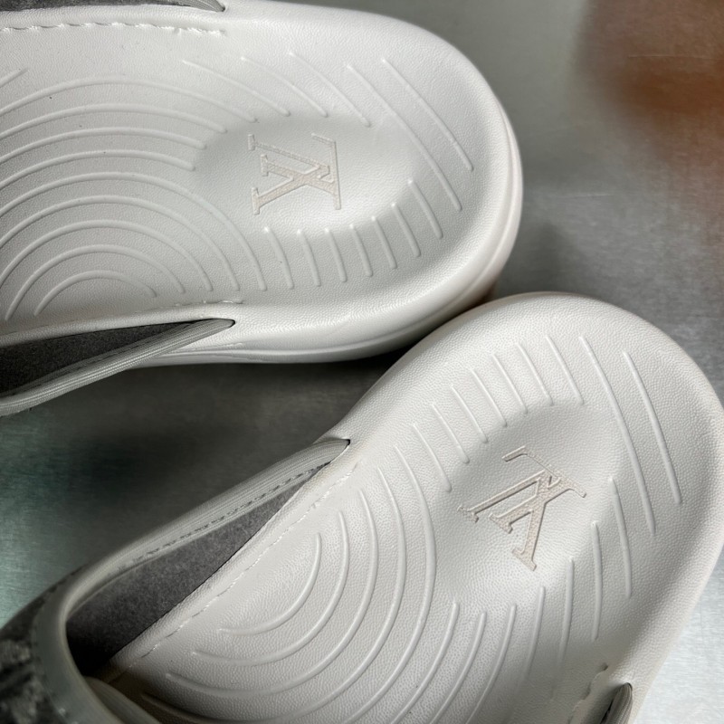 Louis Vuitton Miami Mule Slippers with Hook and Loop Fastener - YC