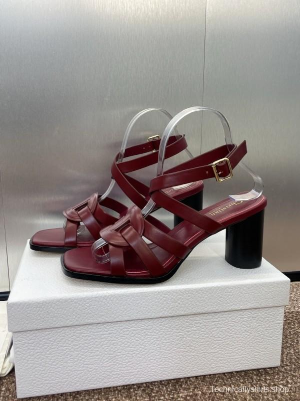 Dior D-Club Jelly Color Hollow Layered Cross Strap High Heel Women Shoes - KFY00290