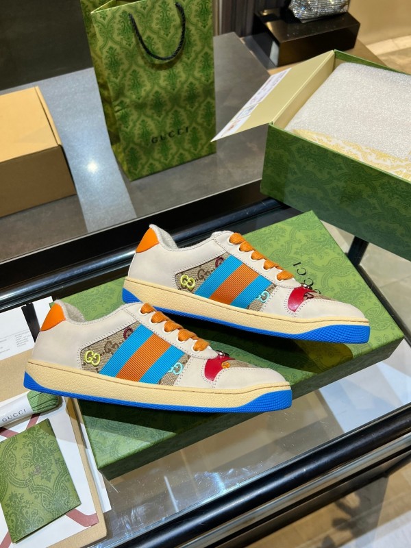 Gucci Distressed Sneakers 2025 SS Collection with Retro Design and Comfort Features - AS00270