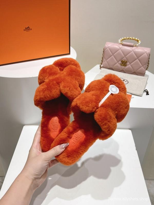 Hermès Fall/Winter 2025 Flat Wool Slippers - LY00240