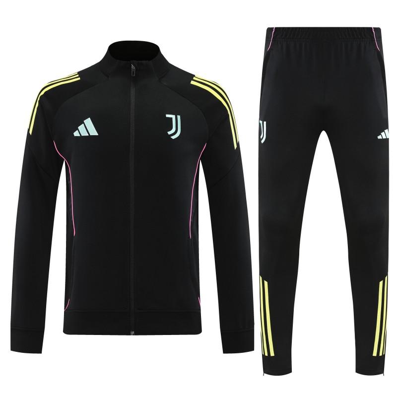 25/26 Juventus Black FULL Zipper Jacket Tracksuit +Long Pants