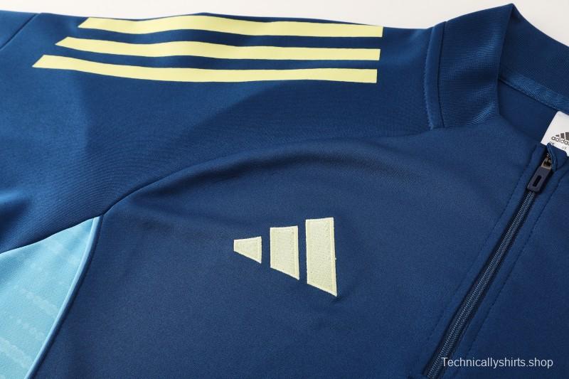 25/26  Adidas Navy Blue Full zipper Jacket Tracksuit+ long pants