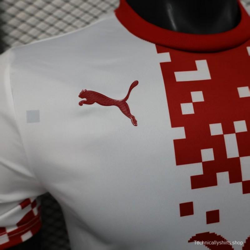 Player Version 25/26 Chivas Guadalajara Esports Third White with Pixel Art Pattern Jersey