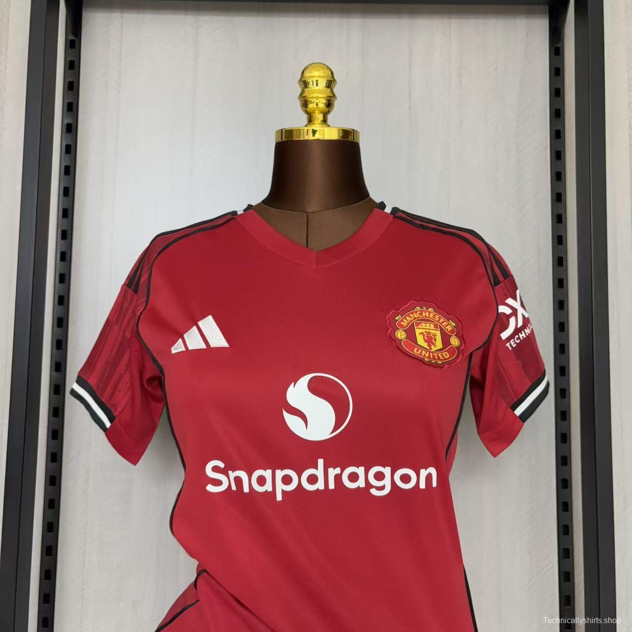 25/26 Women Manchester United Home Jersey
