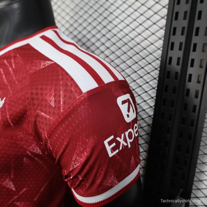 25/26 Player Version  Liverpool Home Red Abstract Pattern Jersey