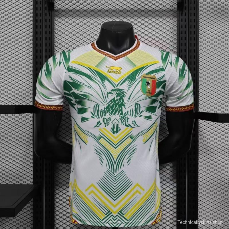 Player Version 2026 Mali Away White with Eagle Pattern Jersey