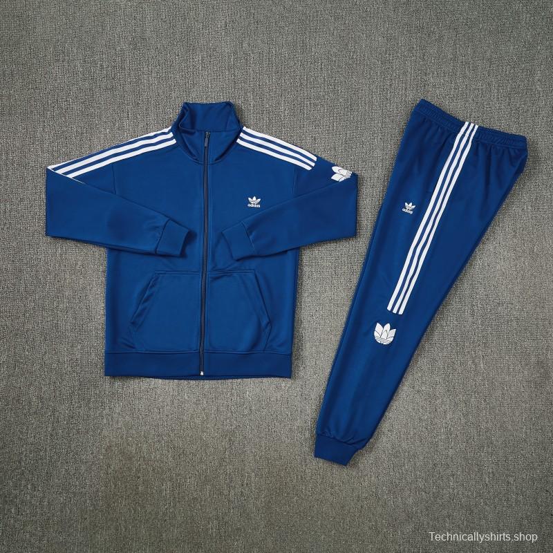 2026  Adidas Royal Blue Full Zipper Jacket + Long Pants