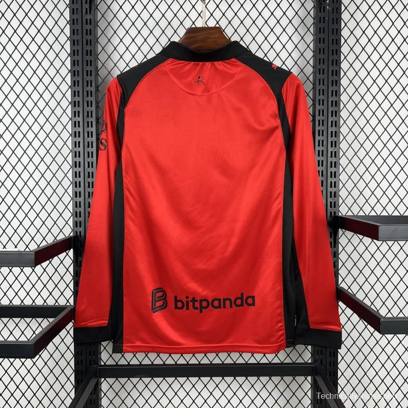 25/26 AC Milan x Slam Jam Limited Edition Long Sleeve Red Forth Jersey