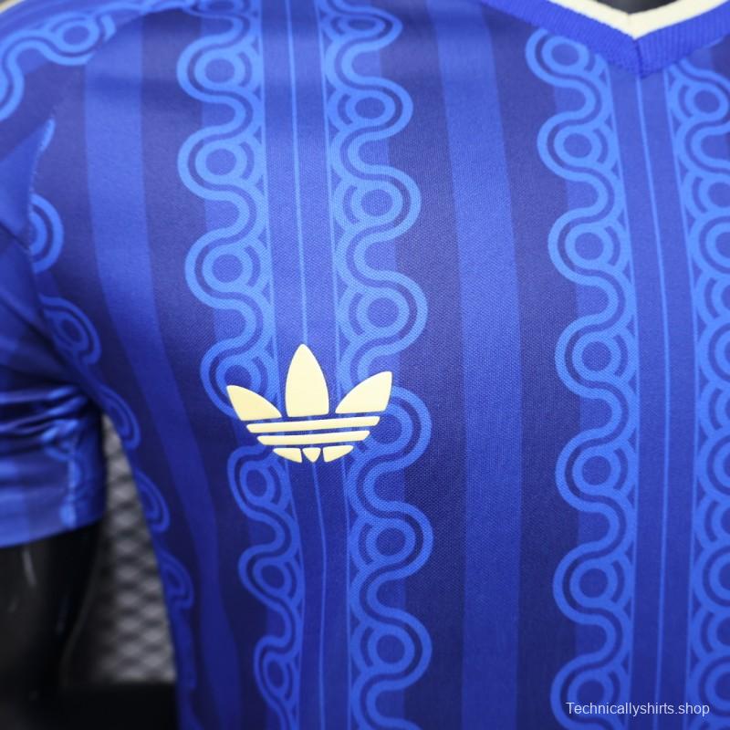 Player Version 2026 Sweden Blue with Tonal Chain Stripe  Away Jersey