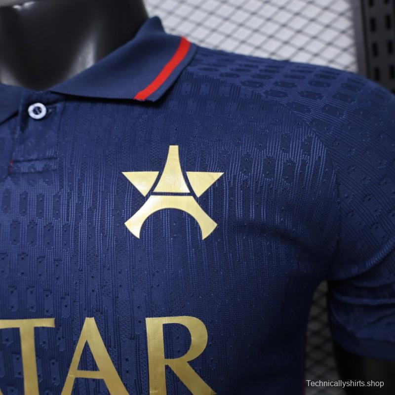 Player Version 26/27 PSG Blue Polo Collar Jersey