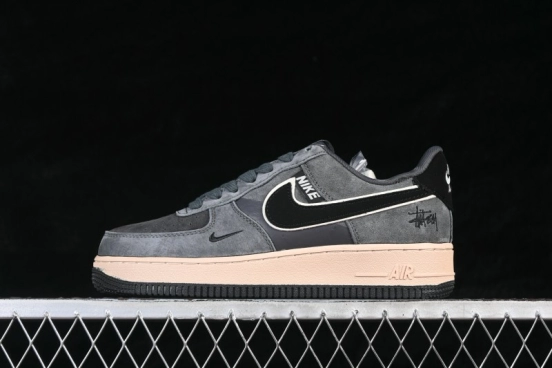 Nike Stussy Air Force 1 '07 Low Skateboarding Shoes with Iconic Co-Branding - BK1916-002