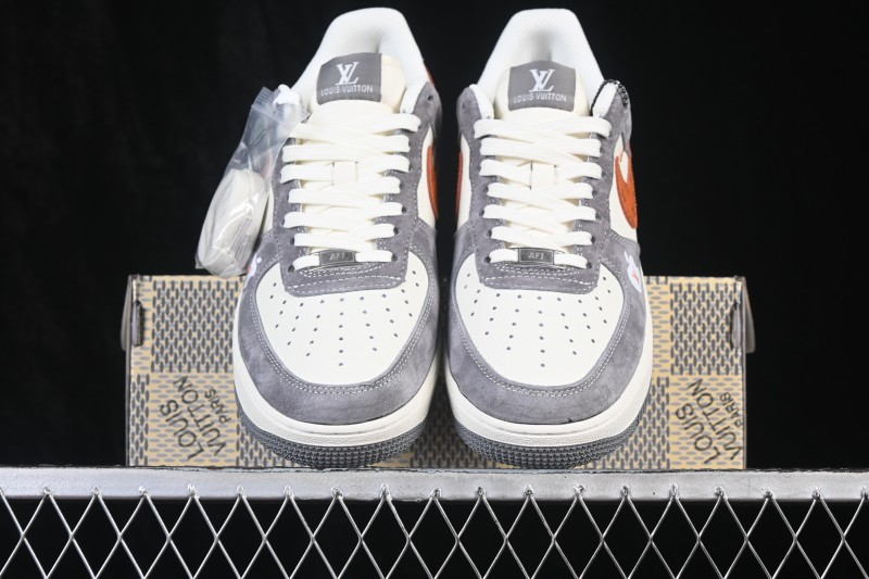 Nike Air Force 1 '07 Low Basketball Sneakers with Full-Length Air Cushion and Custom Box - DC9486-109