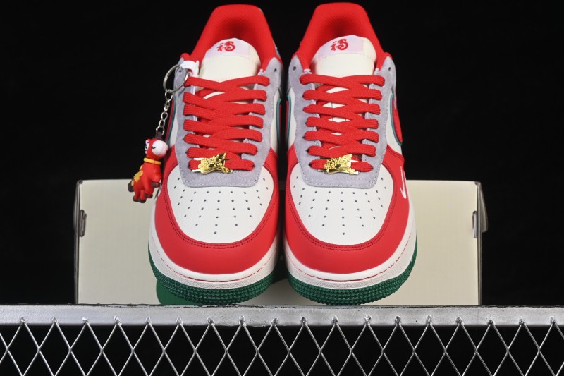 Nike Air Force 1 '07 Low Year of the Horse Edition Casual Sneakers with Frosted Silver Accents - NH0601-520