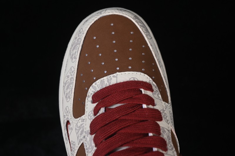 Nike Air Force 1 '07 Low Year of the Horse Limited Edition White Brown Copper Coin Casual Skateboarding Shoes - DW8806-007