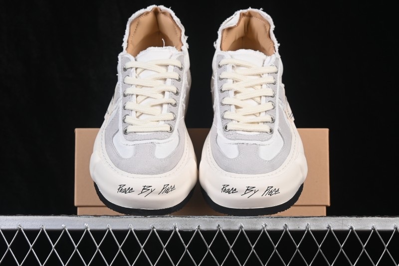 xVESSEL Wu Jianhao Black Toe Tweed Deconstructed Low-Top Chunky Sole Skate Shoes S19X001B