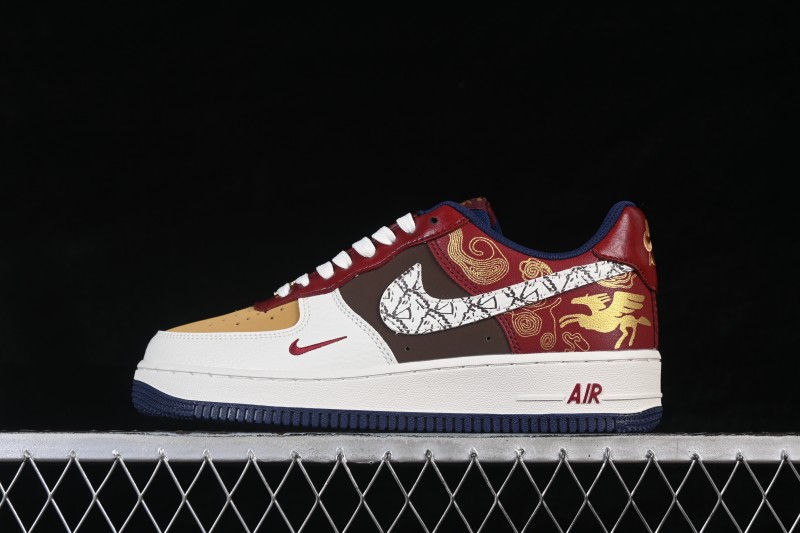 Nike Air Force 1 '07 Low Year of the Horse Limited Edition Auspicious Cloud Gold Pattern Casual Sneakers - NH0601-535
