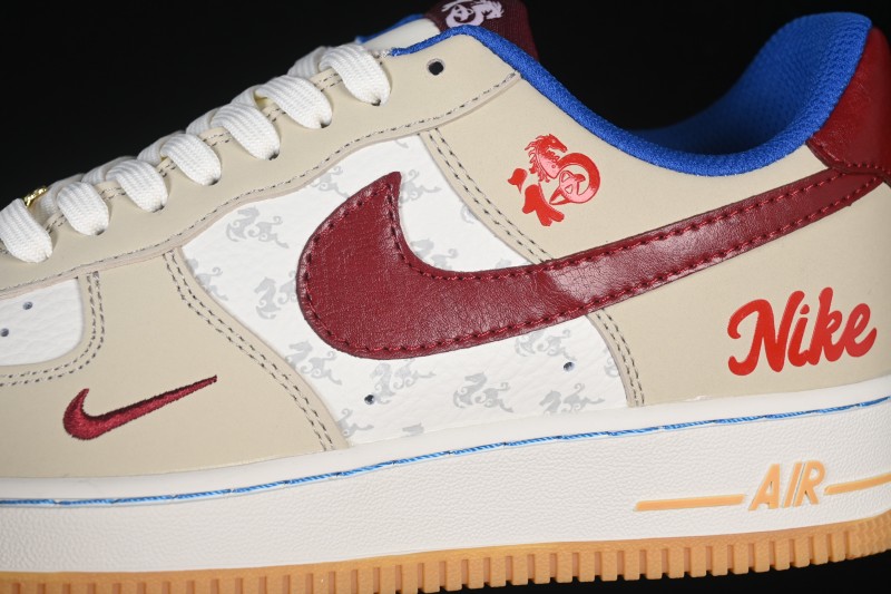 Nike Air Force 1 '07 Low Year of the Horse Limited Edition Cloud White Sneakers with Premium Leather and Classic Silhouette - NH0601-519