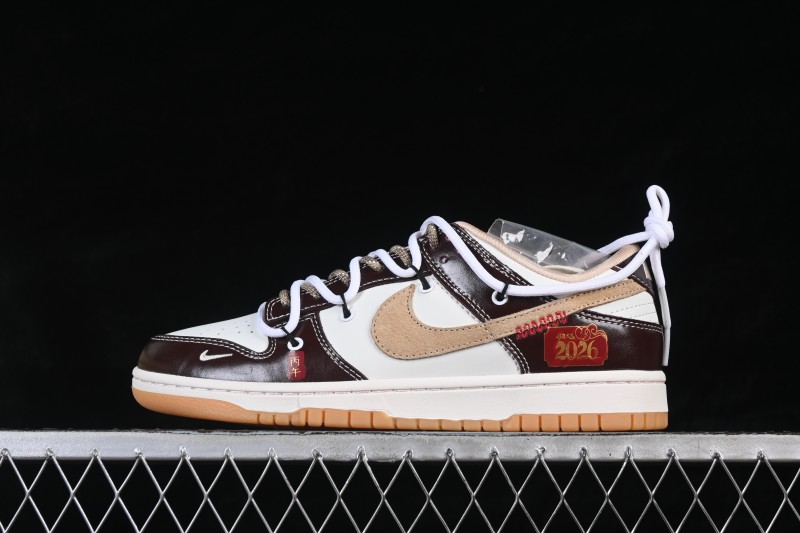 Nike SB Dunk Low Year of Horse Limited Edition Retro Skateboarding Shoes with Rope Lacing - YX5066-C90