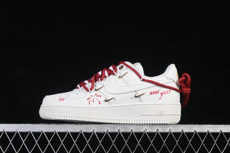 Nike Air Force 1 '07 Low Chinese New Year Casual Sneakers with Festive Embroidery - FV3654-111