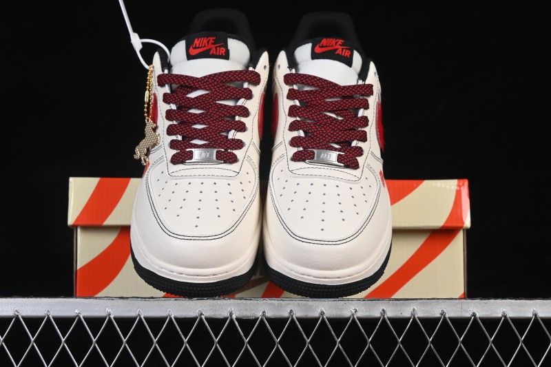 Nike Air Force 1 '07 Low Year of the Horse White Red Horsehair Casual Sneakers - QW5288-126