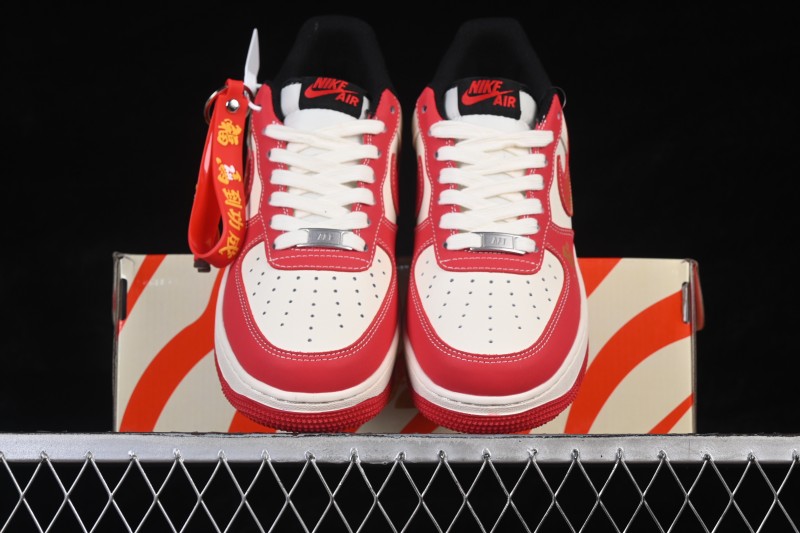 Nike Air Force 1 '07 Low Year of the Horse Limited Edition Red & Gold Casual Skateboarding Shoes - FC1688-260