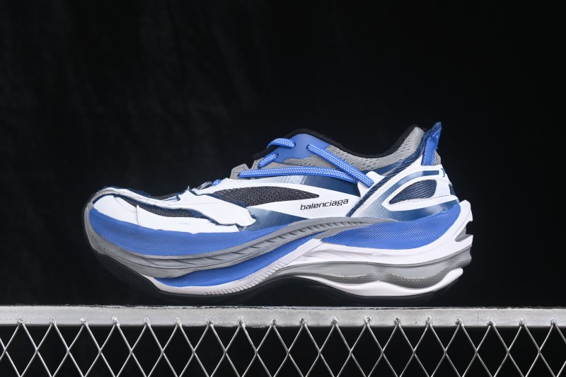 Balenciaga Jet Embossed Round-Toe Thick-Sole Low-Top Dad Sneakers - WMRTN9041