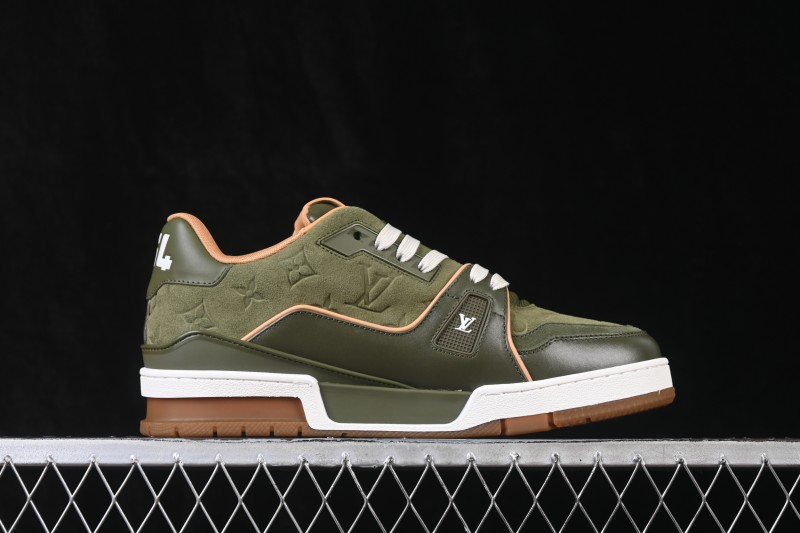 Louis Vuitton LV Trainer Sneaker Olive Green - 1A9JG7