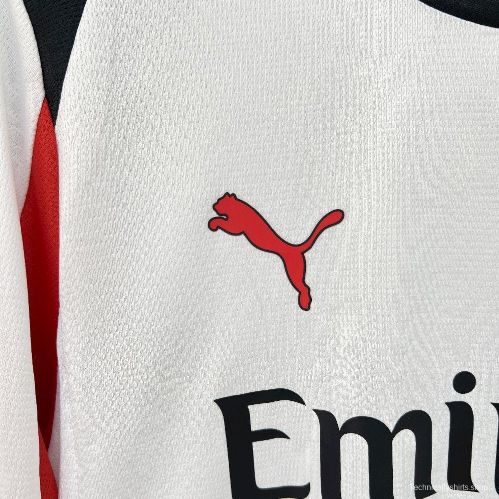 2025/26 Mens AC Milan Away Long Sleeve Jersey
