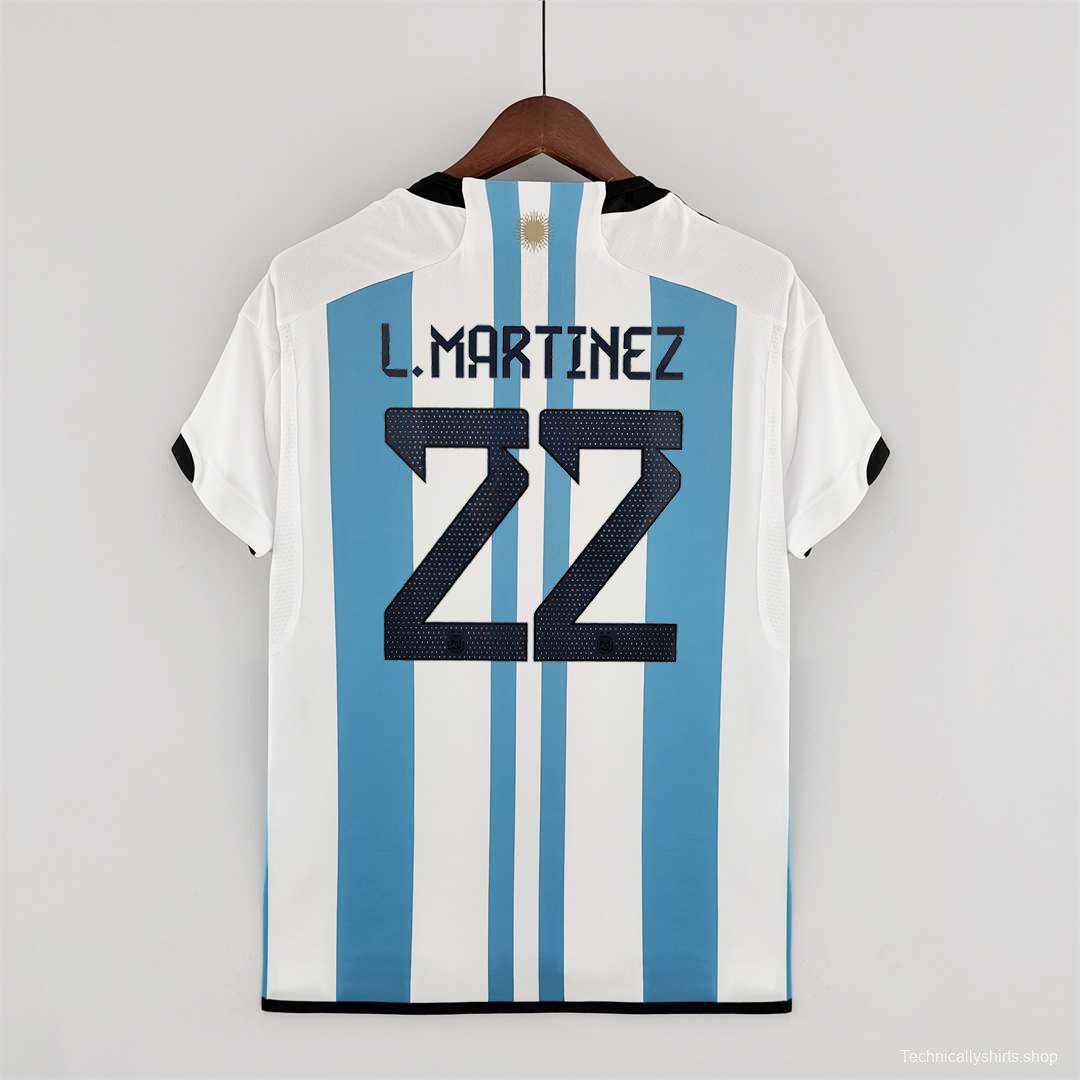 2022 Argentina Home Soccer Jersey