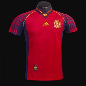 Retro 1998 Spain Home Soccer Jersey