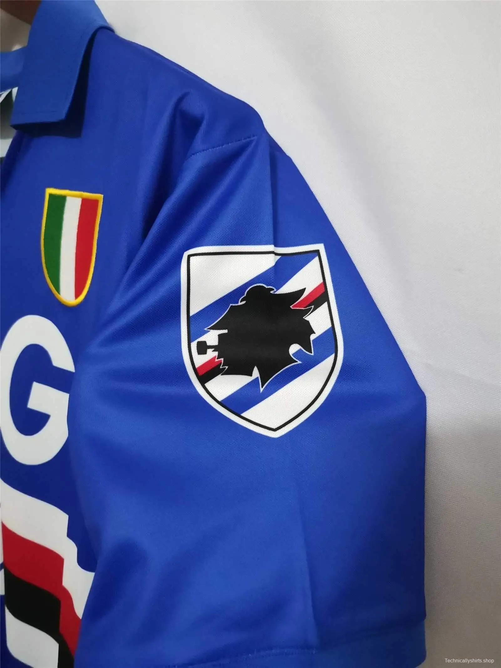 Retro 91/92 Sampdoria Home Jersey