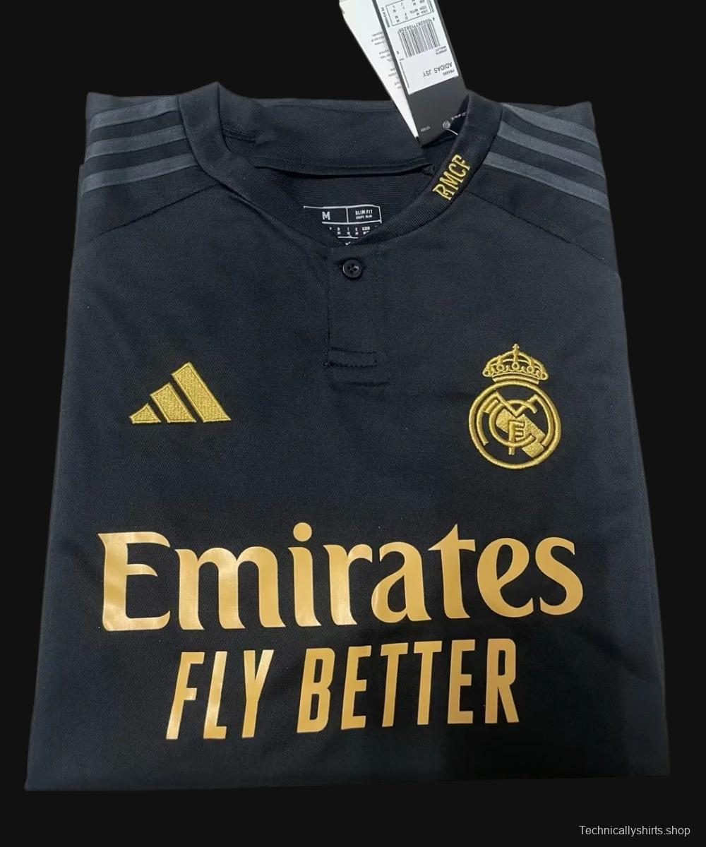 23/24 Real Madrid Black Third Jersey