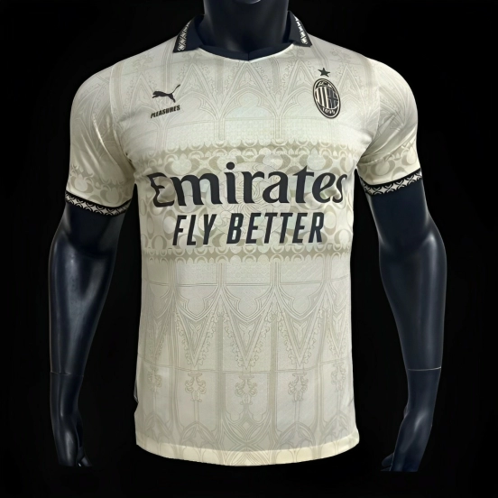 Player Version AC Milan x PLEASURES Forth White Jersey