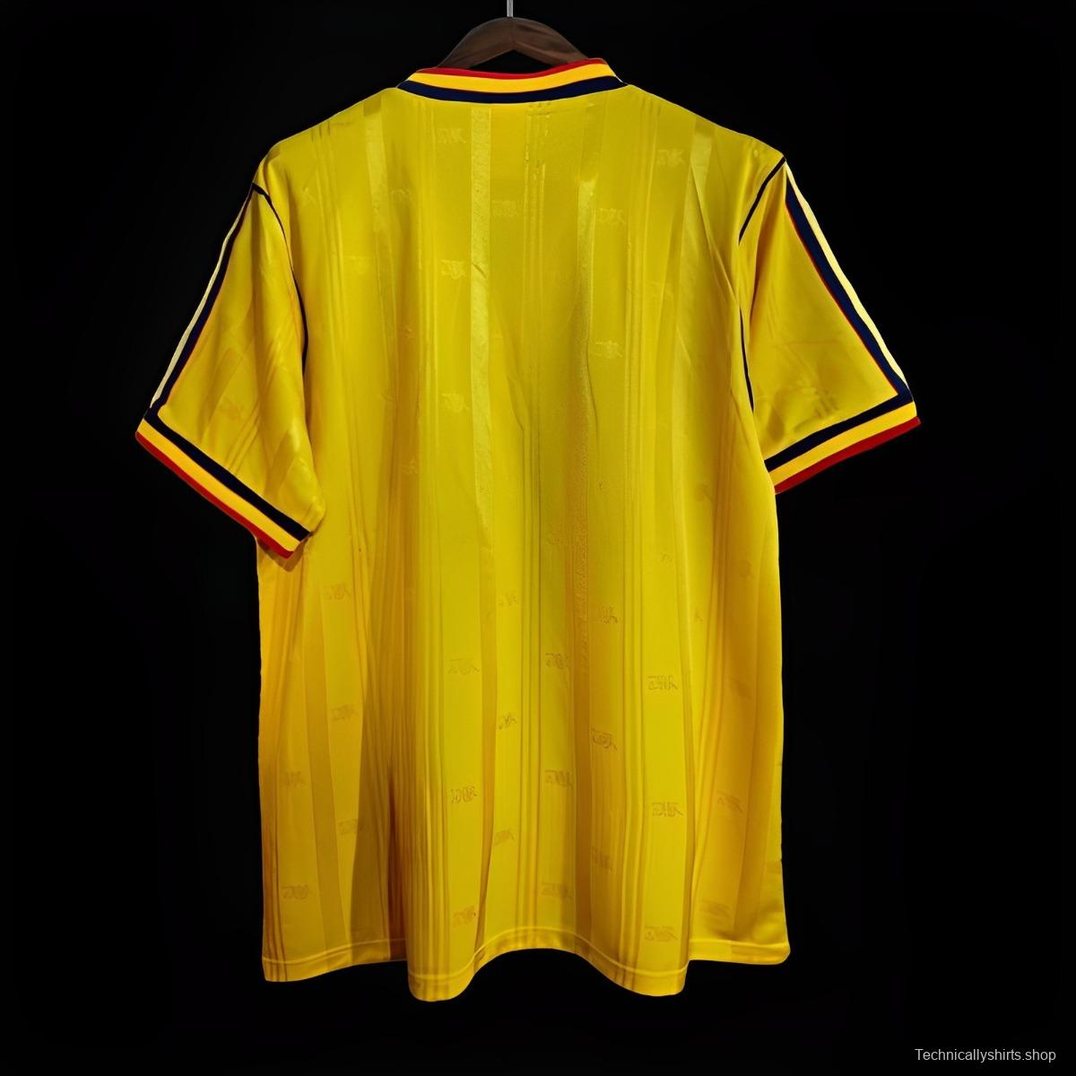 Retro 86/88 Arsenal Away Yellow Jersey