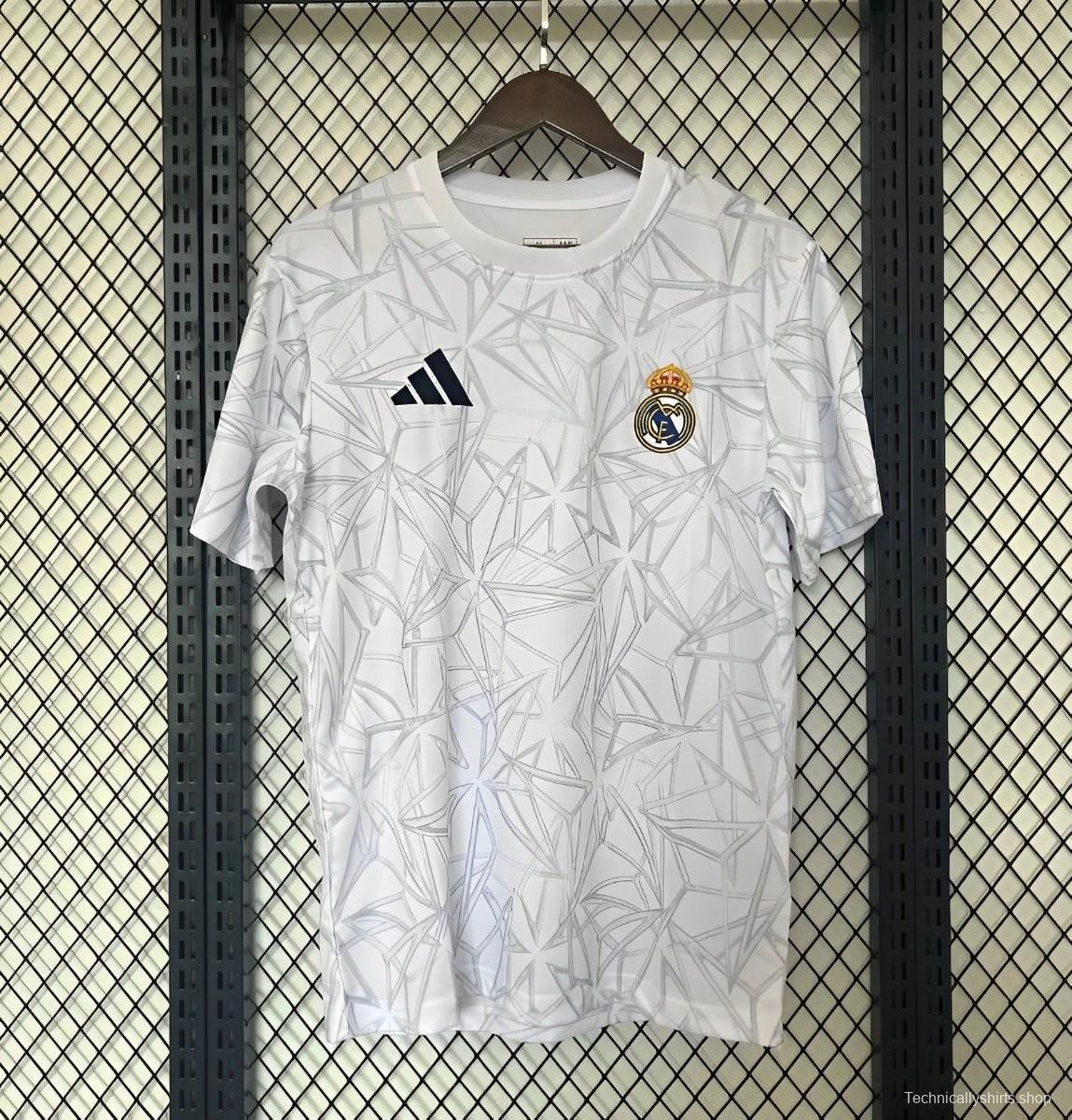 24/25 Real Madrid White Pre-Match Jersey