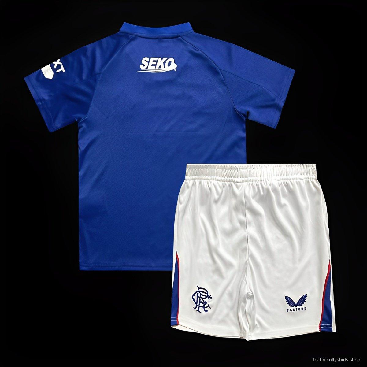 24/25 Kids Glasgow Rangers Home Jersey