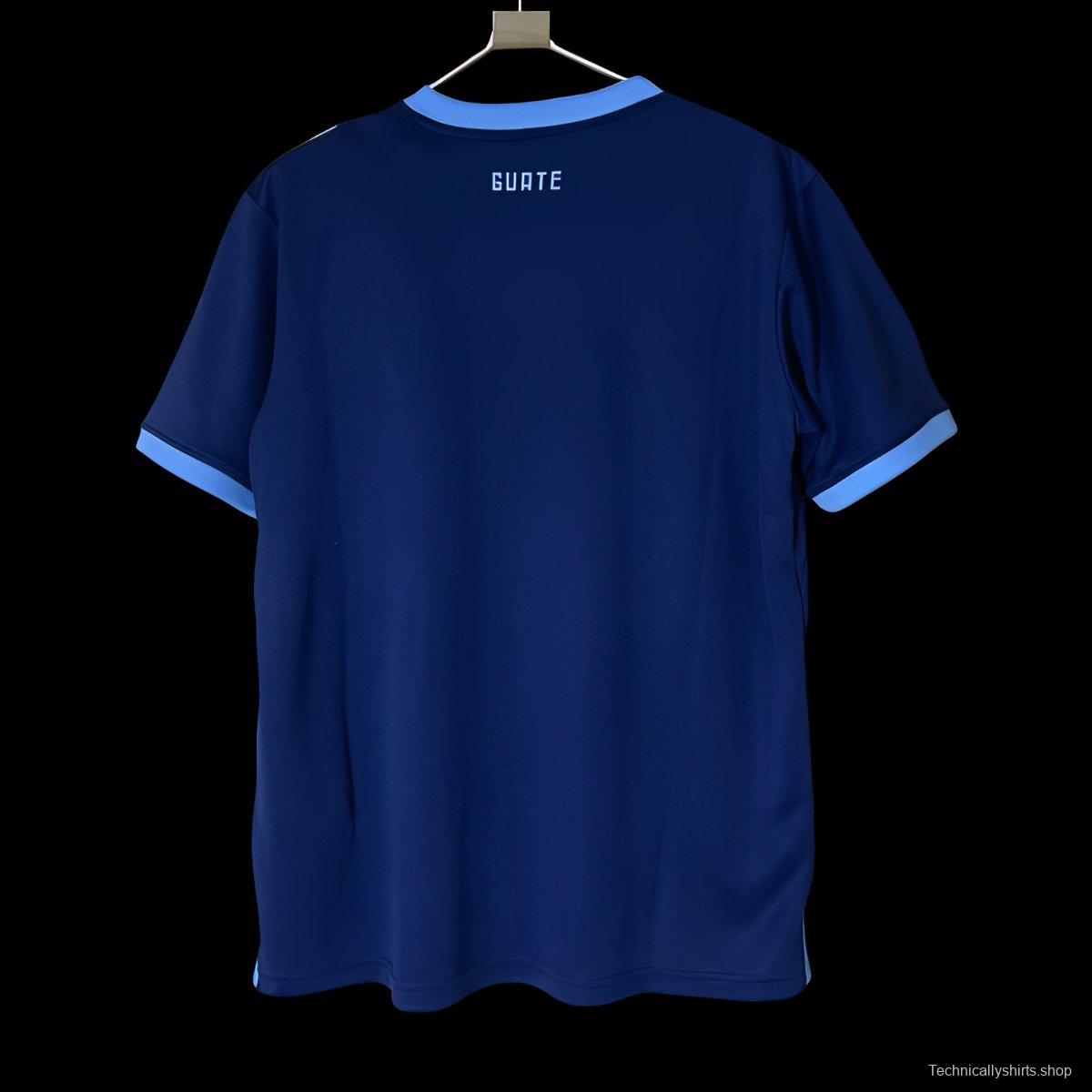 2025 Guatemala Navy Blue with White Diagonal Stripe Jersey