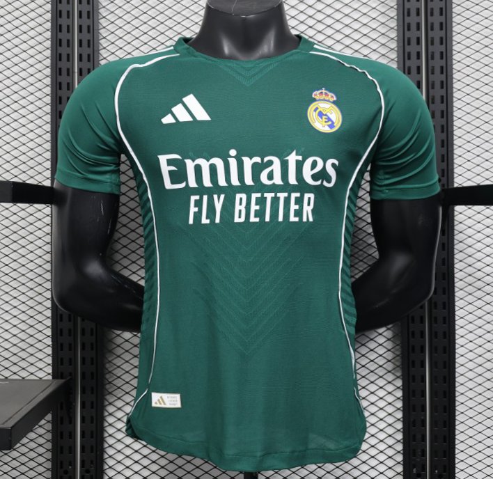 Player Version 25/26 Real Madrid Green with White Trim Jersey
