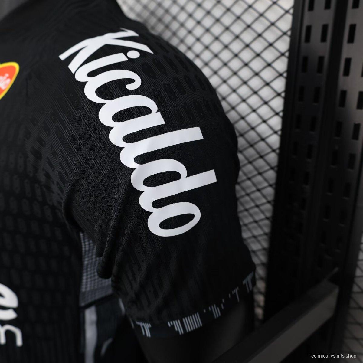 Player Version 25/26 Santos FC Black with Geometric Pattern Jersey