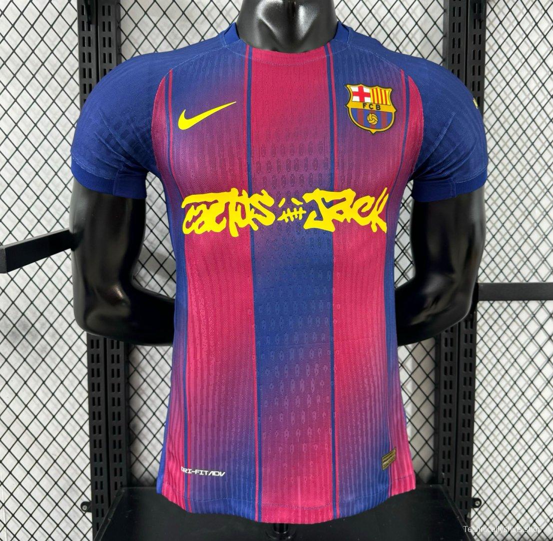 Player Version 25/26 Barcelona Travis Scott  Home Jersey