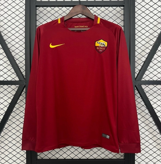 Retro 17/18 Roma Home Long Sleeve Jersey