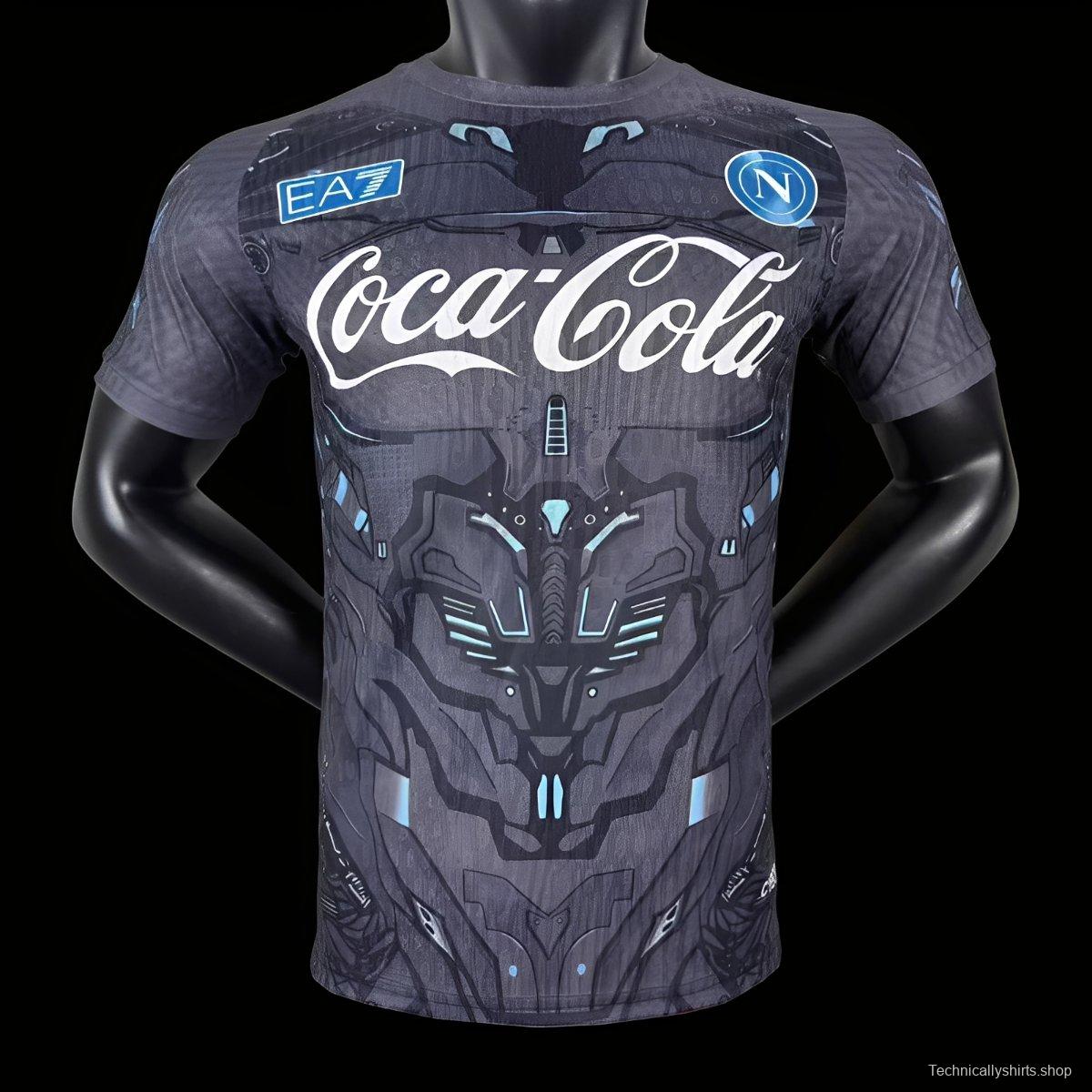 Player Version 25/26 Napoli EA7 Gray with Robotic Armor Pattern Jersey